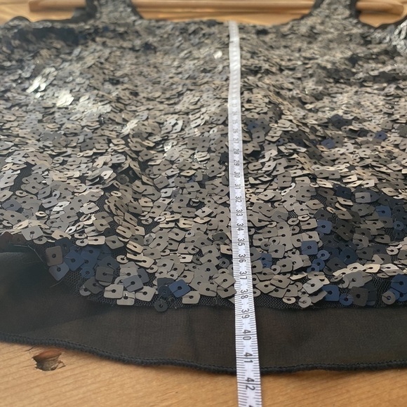 Forever 21 black sequin top with bows at the back, open back  size small - Picture 6 of 12